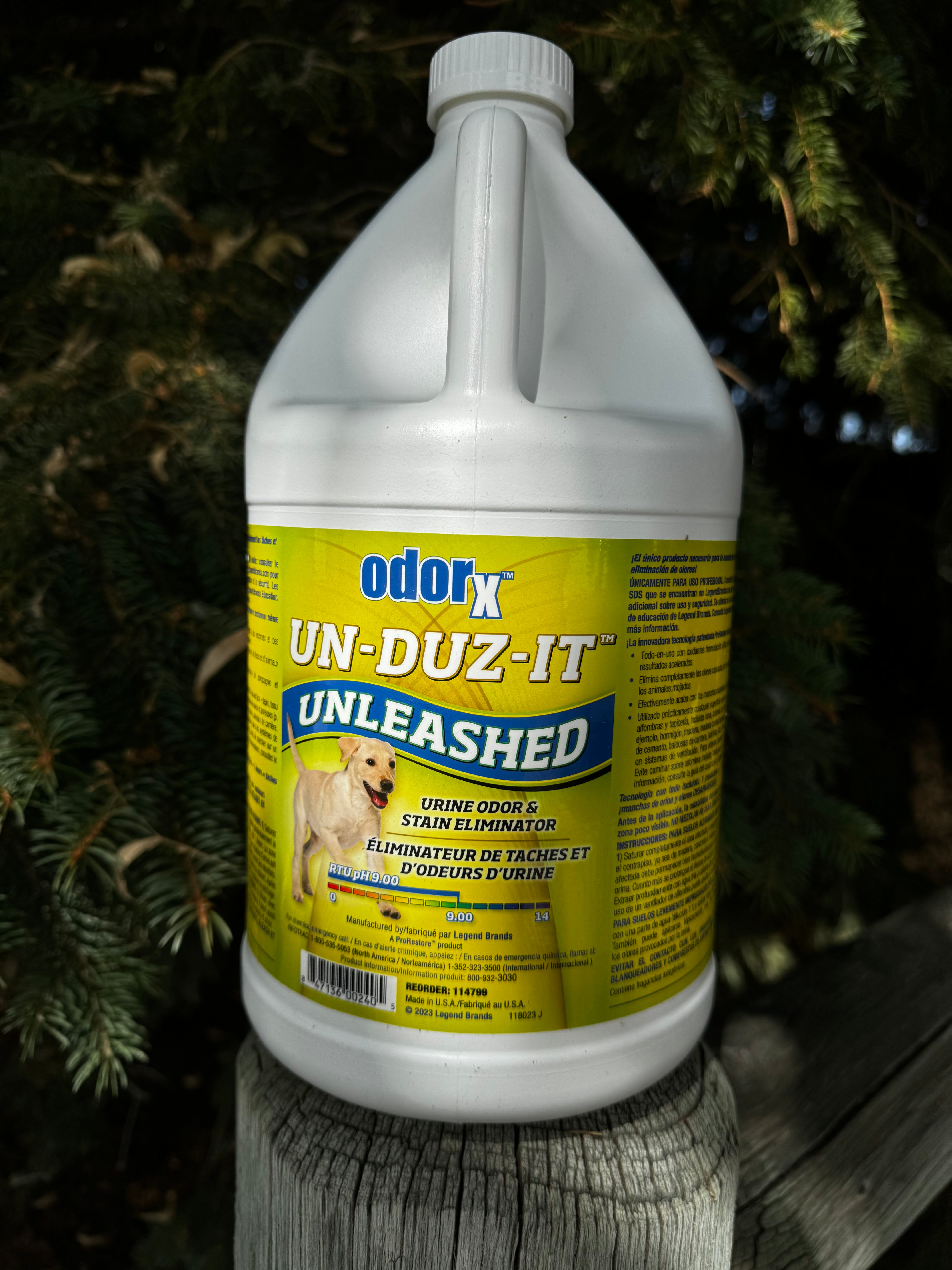 OdorX Un-Duz-It Unleashed – Enzymatic Pet Odor &amp; Stain Eliminator, 1 Gallon