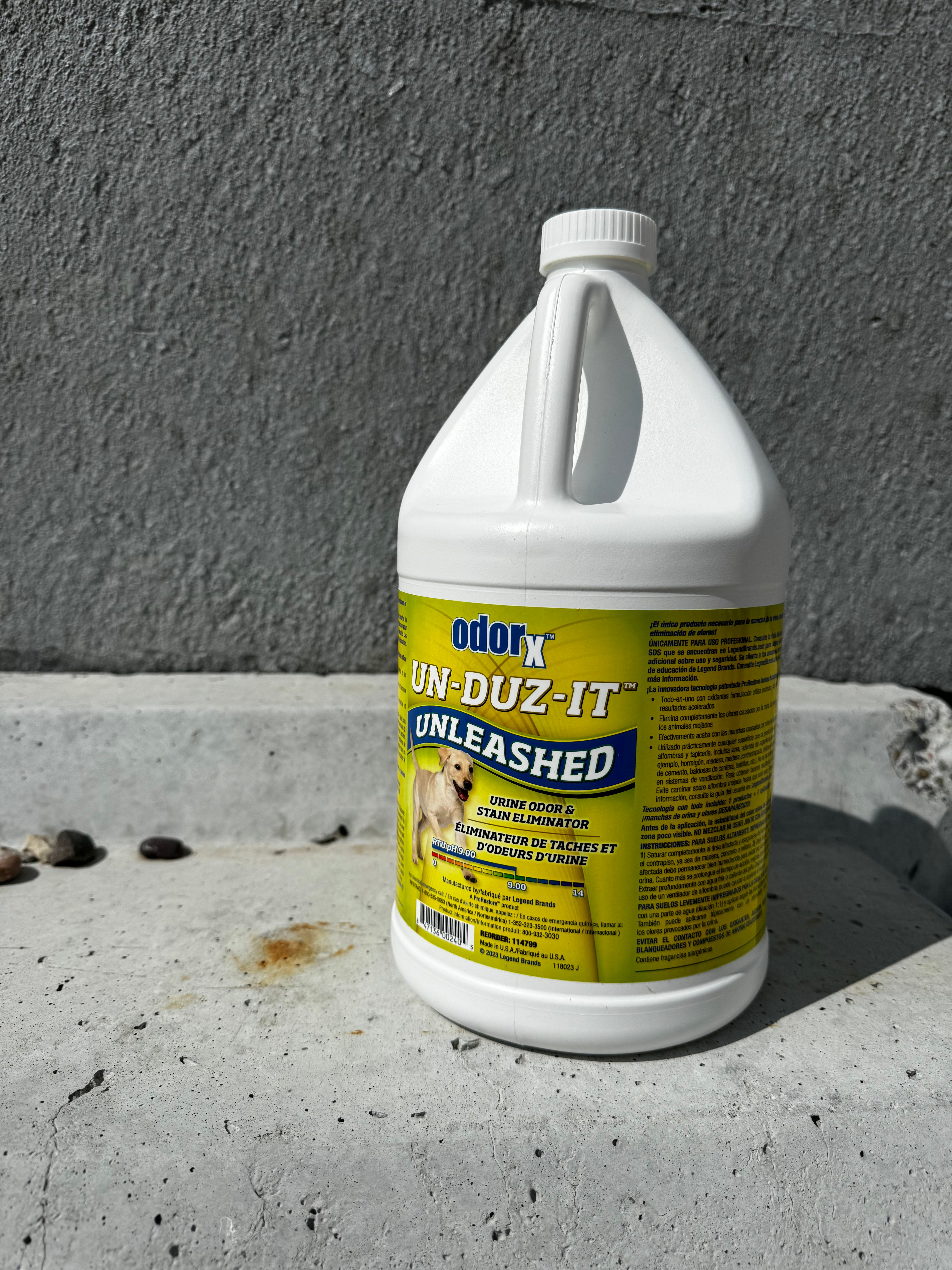 OdorX Un-Duz-It Unleashed – Enzymatic Pet Odor &amp; Stain Eliminator, 1 Gallon