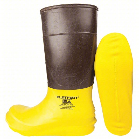 ISA Co. Boot/Shoe Covers Latex Yellow Medium