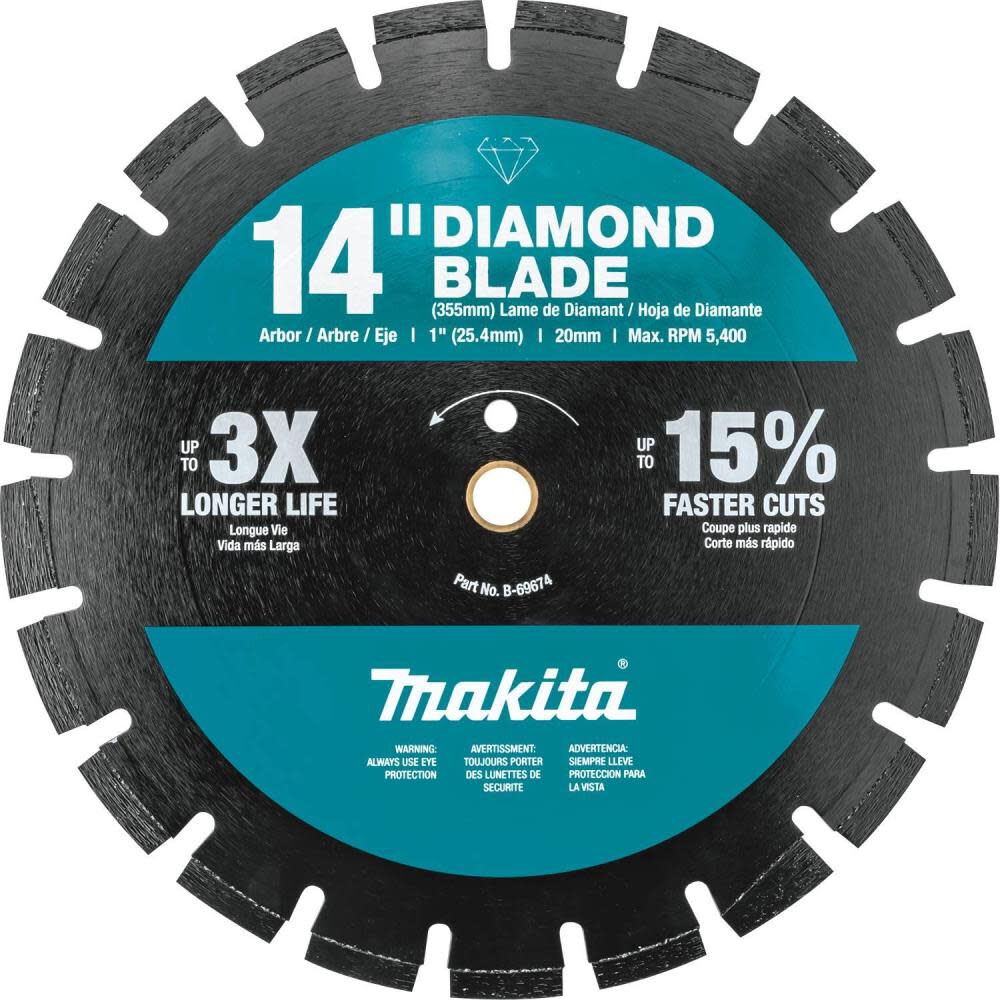 Makita 14" Diamond Blade Segmented Dual Purpose