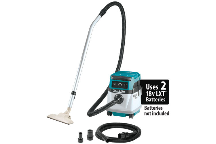 Makita 36V (18Vx2) LXT/Corded 4 Gallon HEPA Filter Dry Dust Extractor/Vacuum Kit (5.0Ah)