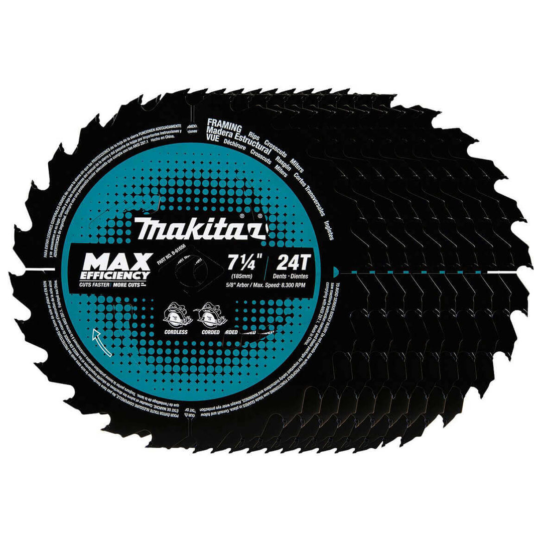 Makita 7.25" 24 Tooth Saw Blade 10Pk