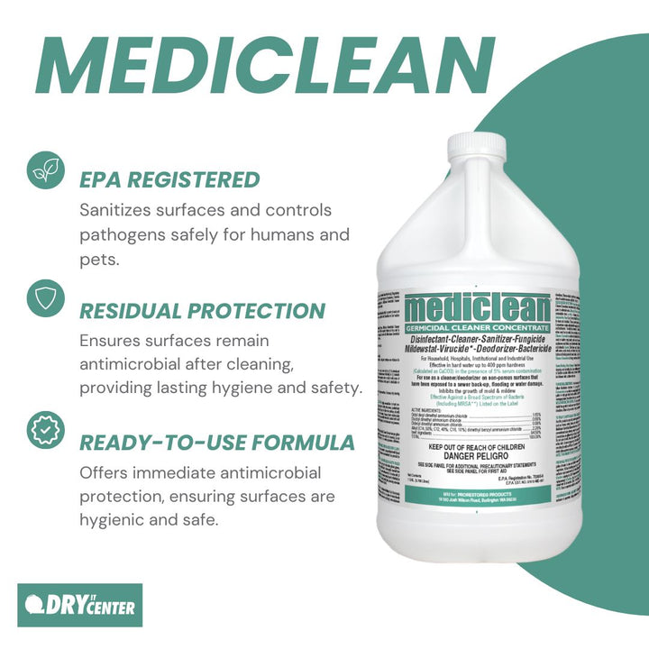 Mediclean Germicidal Cleaner, Lemon, 1 Gal.