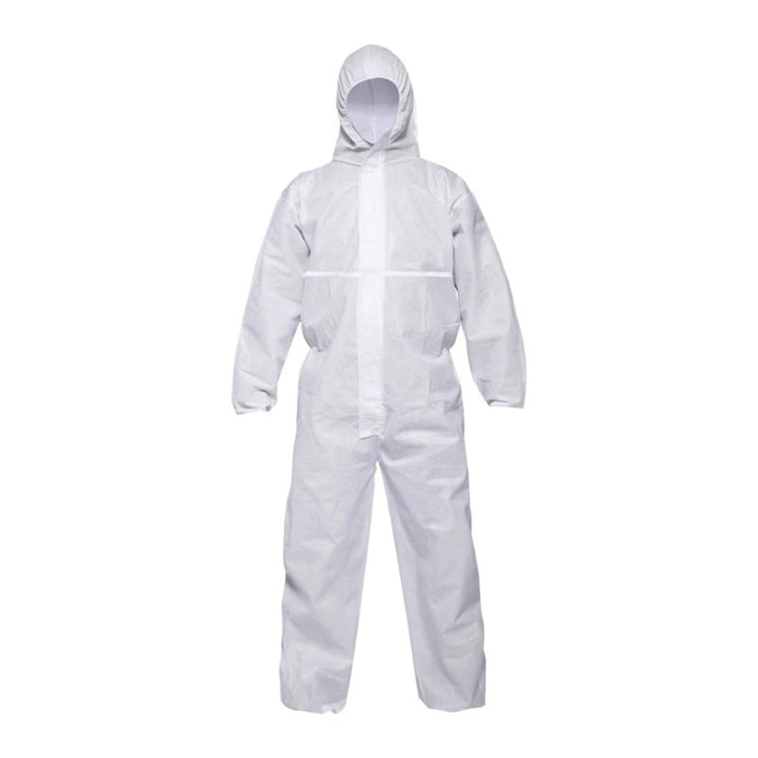 White Coverall w/Hood no Boot 2XL - Case of 25