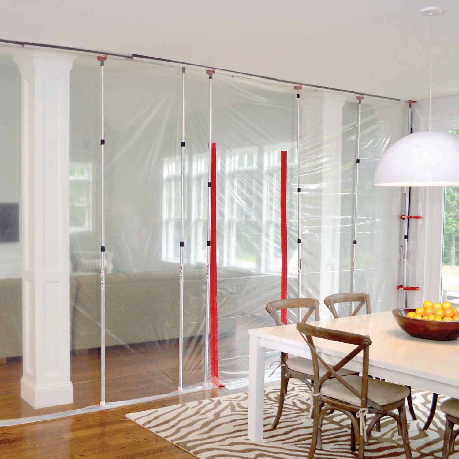 ZipWall 12' Pole 2-Pack – Dust Barrier System for Jobsite Containment