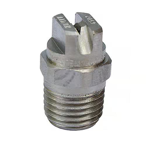 Stainless Steel VeeJet Spray Tip – 1/4" MNPT, 9504, 95° Flat Fan