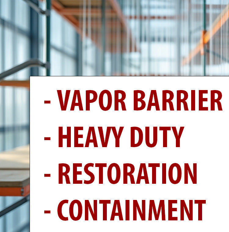 SteelCoat 6 MIL Clear Poly Sheeting 10' x 100' – Tough Vapor Barrier & Surface Cover