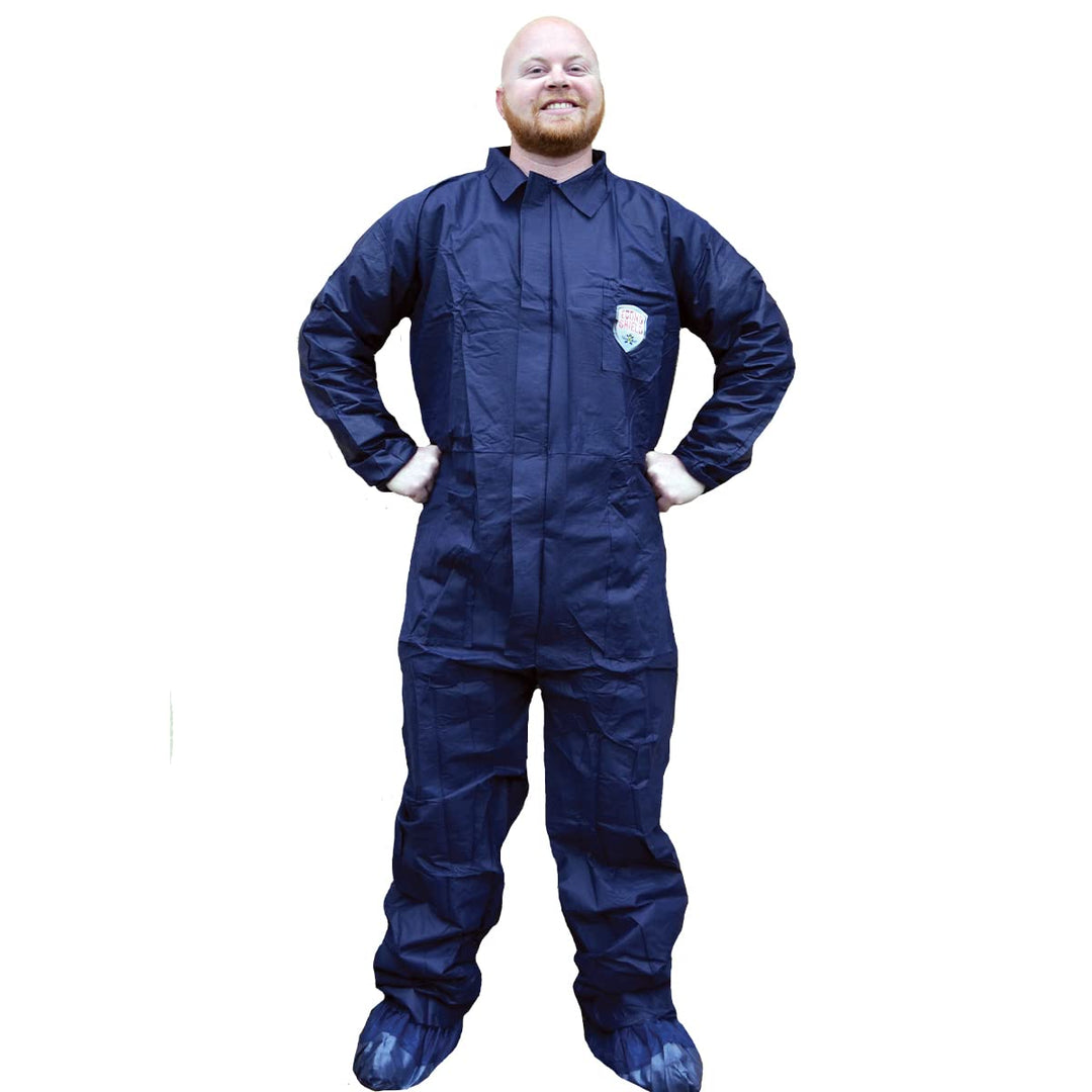 Shubee Dark Blue Hydroshield Coverall w/Hood no Boot 2XL