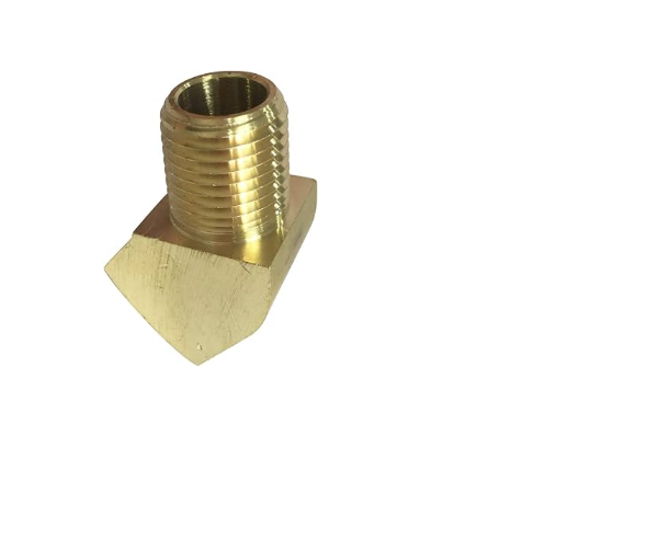 D22060 - 1/4" Brass 45° Street Elbow – Durable Angled Fitting for High-Pressure Systems