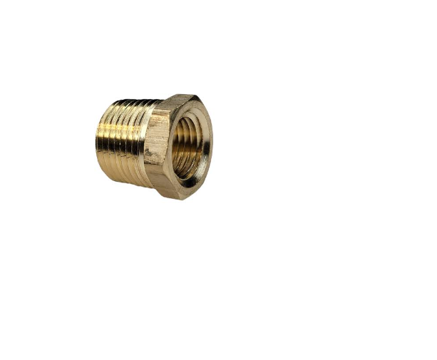 D22166 - 1/4" M x 1/8" F  - Brass Reducer Bushing