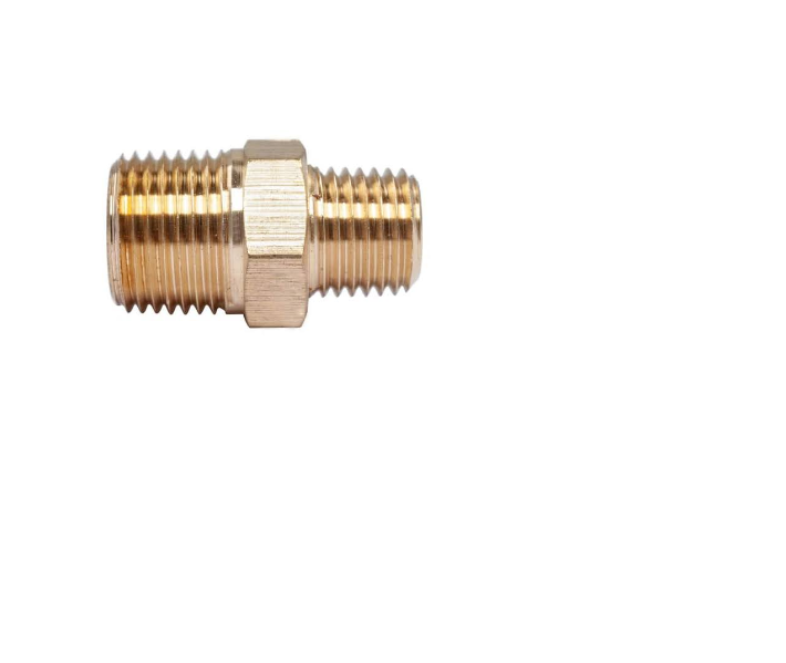 D22169 - 3/8" M x 1/4" M - Brass Hex Nipple