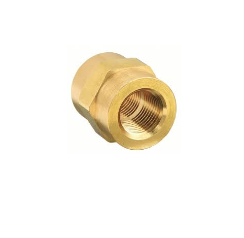 1/8" Brass Hex Coupling – FNPT x FNPT, 4,000 PSI Rated