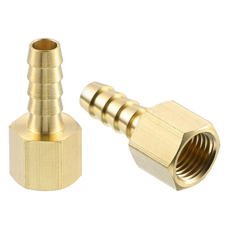 5/16 x 1/4 Brass Fitting, Hose Barb, Rigid Female Adapter