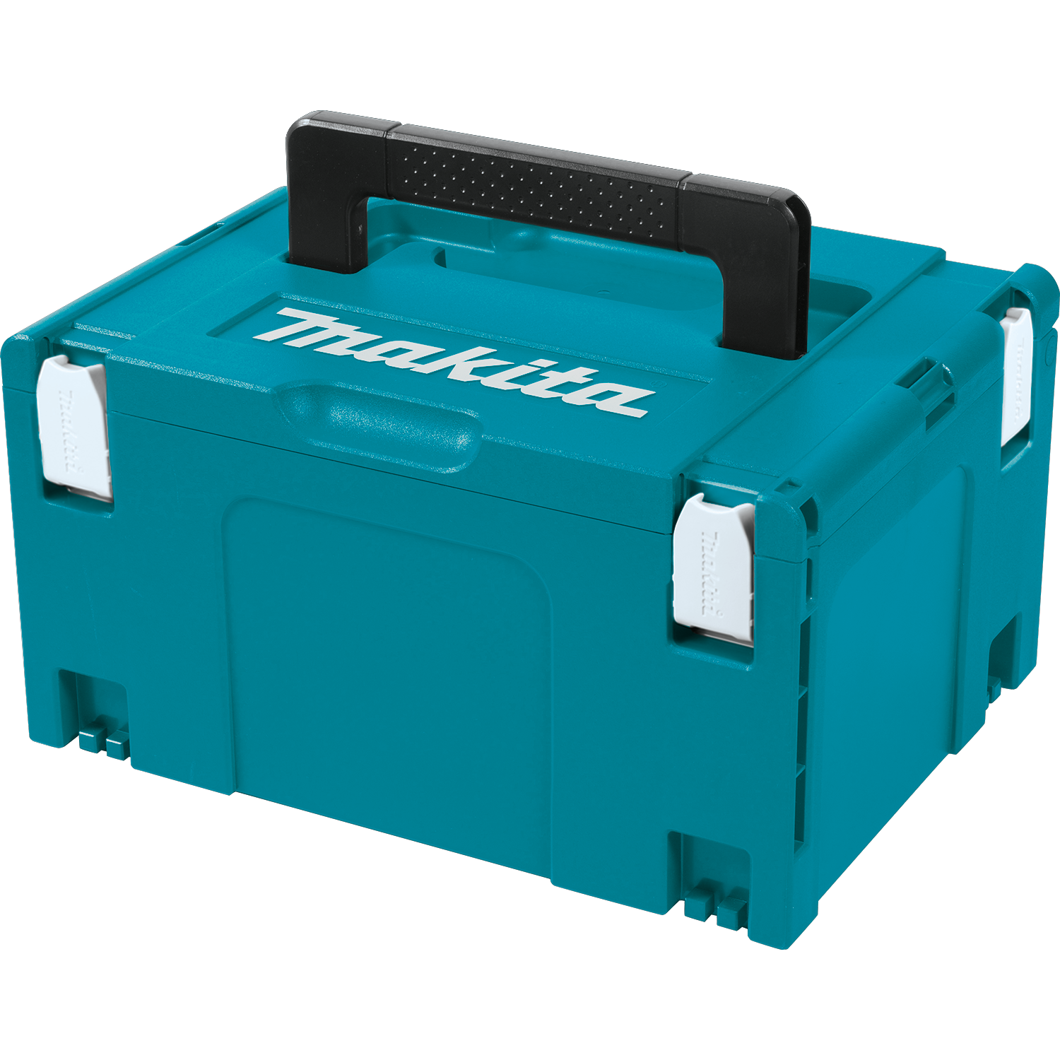 angled view of makita cooler box with lid closed showing compact design
