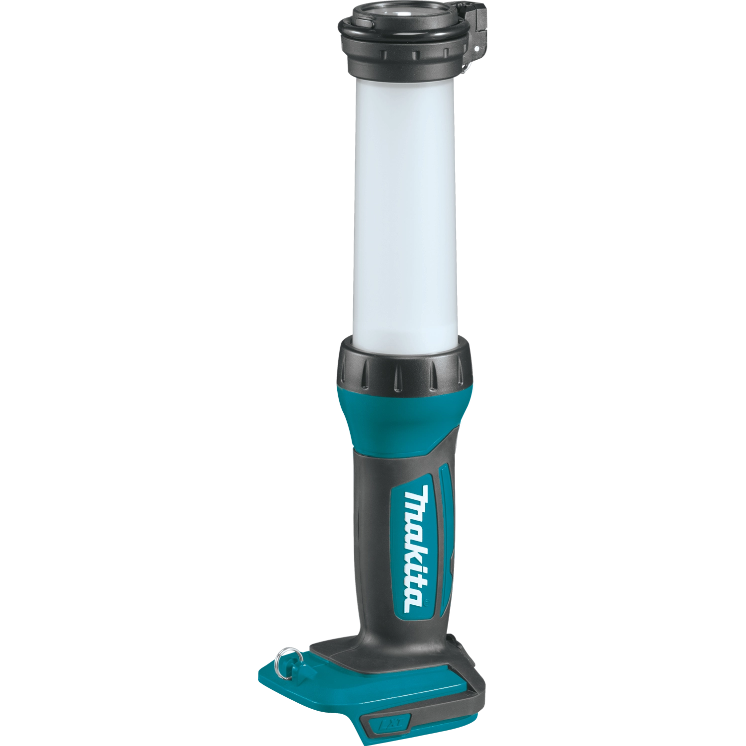 angled front view of makita dml807 lantern flashlight for wide illumination
