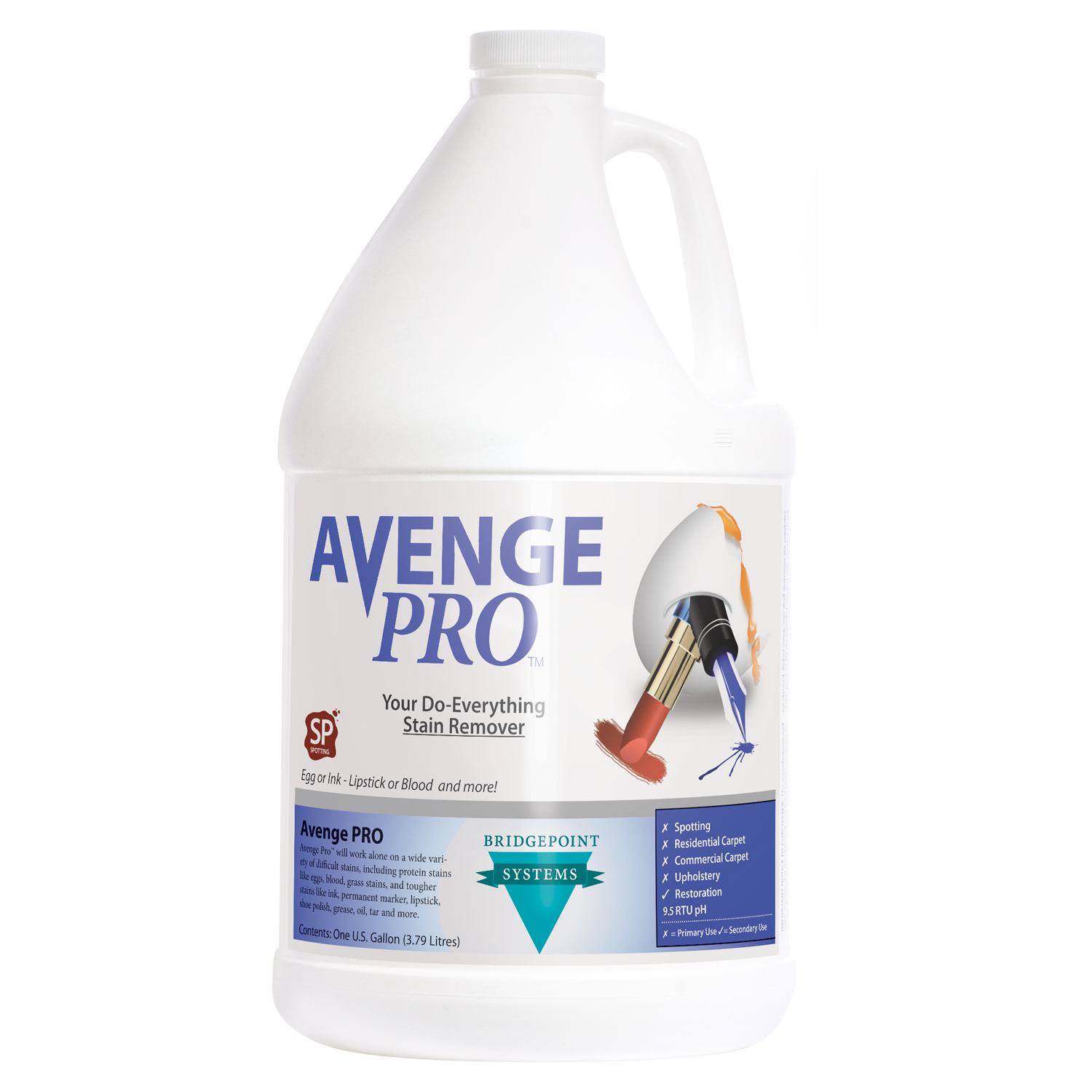 Bridgepoint Avenge Pro Professional Spot & Stain Remover – 1 Gallon RTU