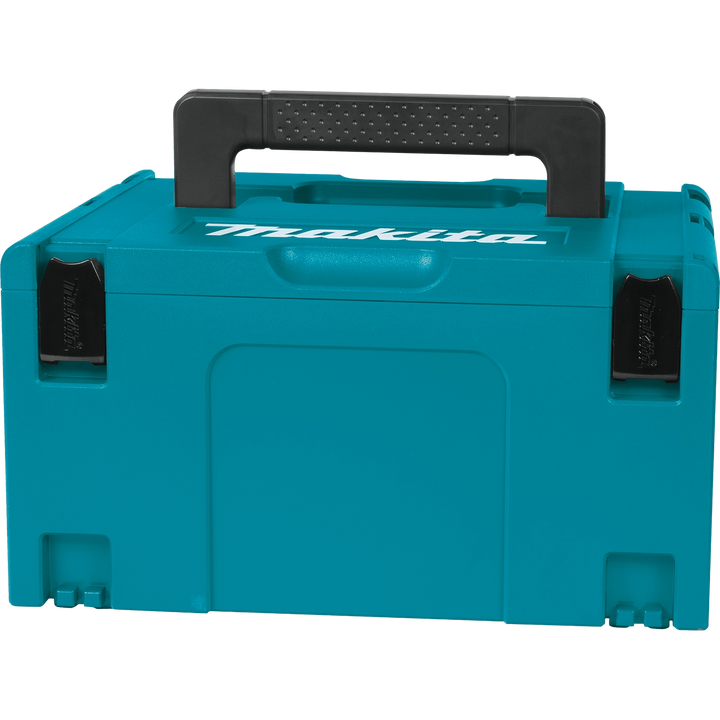 back view of makita interlocking case showing hinge and molded construction
