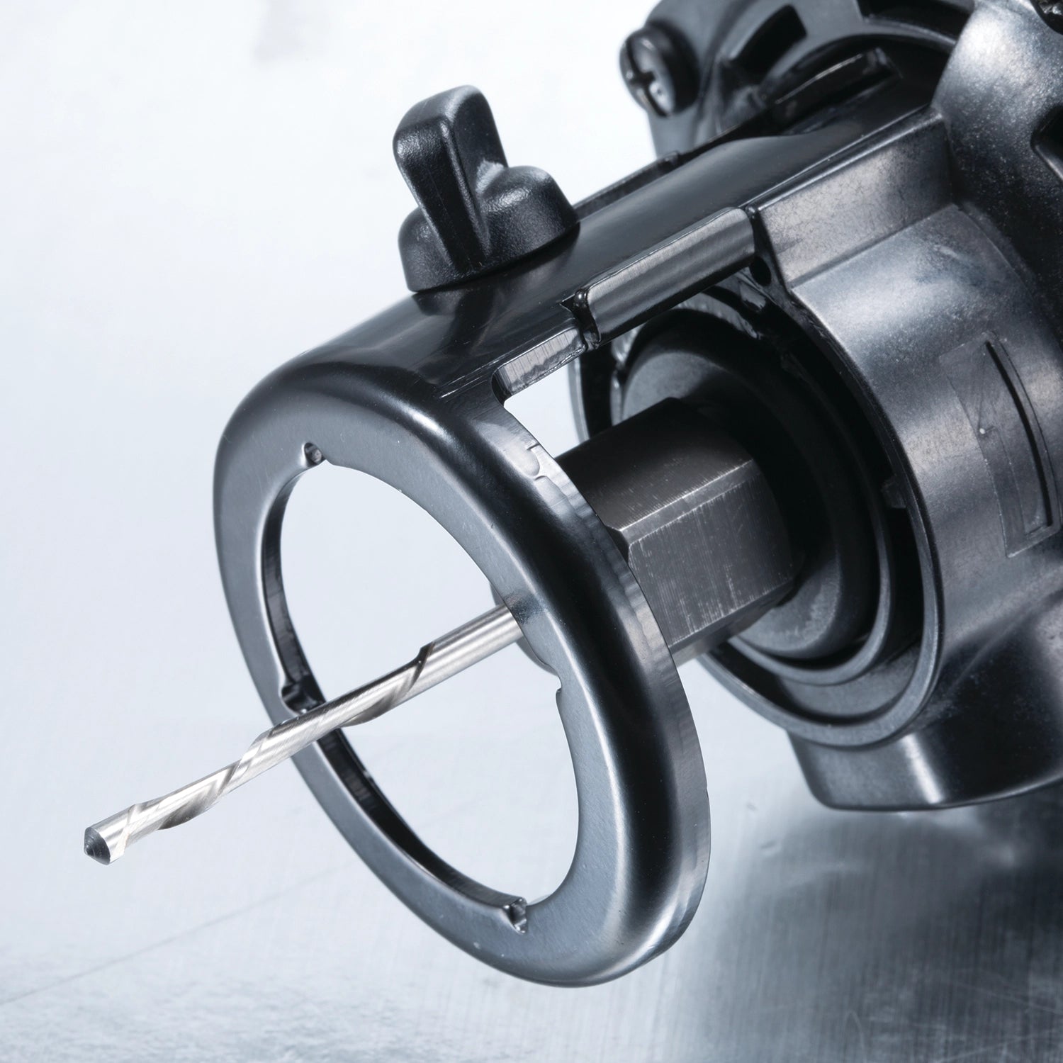 blade detail of makita 18v lxt cut-out tool showing cutting bit and collet assembly
