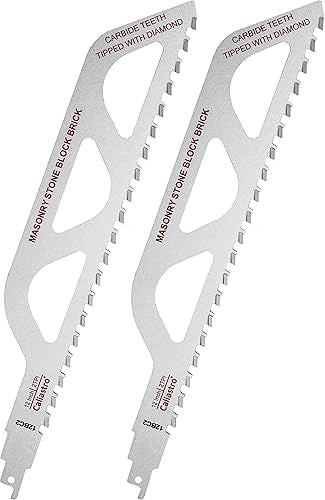 Two 12-inch masonry saw blades shown side by side on white background
