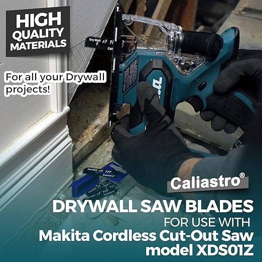 Caliastro drywall blade installed on Makita XDS01Z cordless saw
