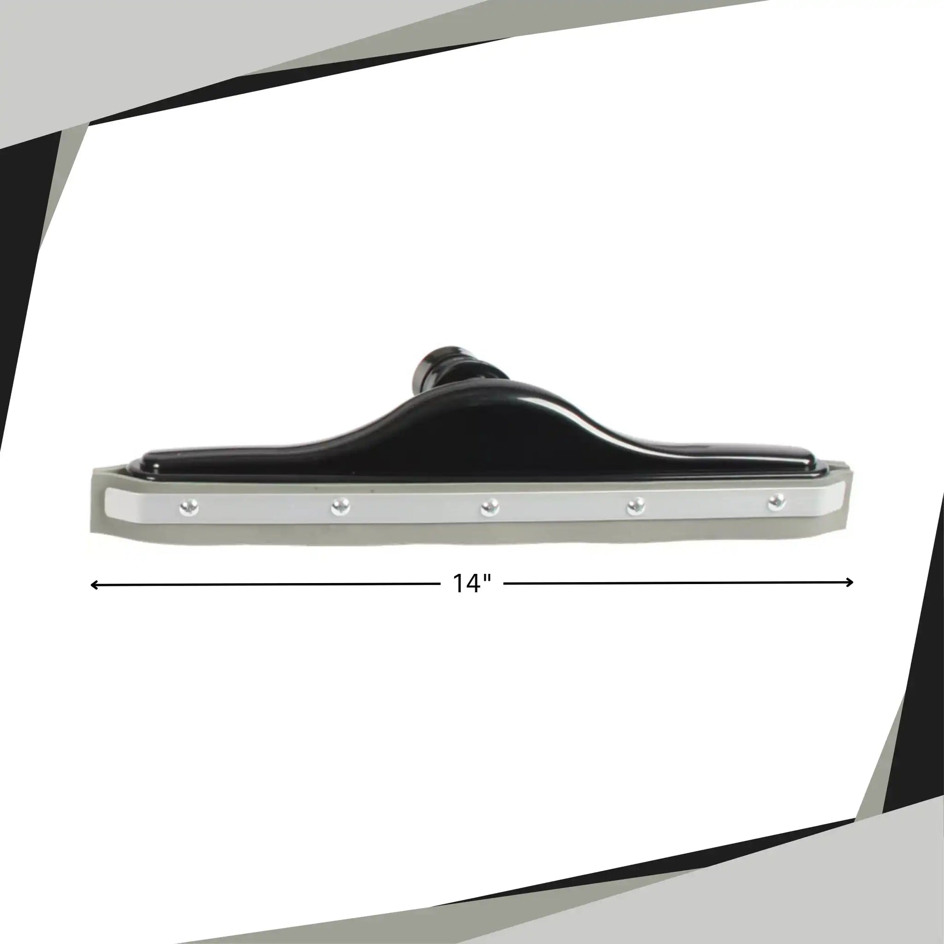 CenTec 14" commercial squeegee tool with measurement overlay showing 14-inch blade width for wide surface coverage.