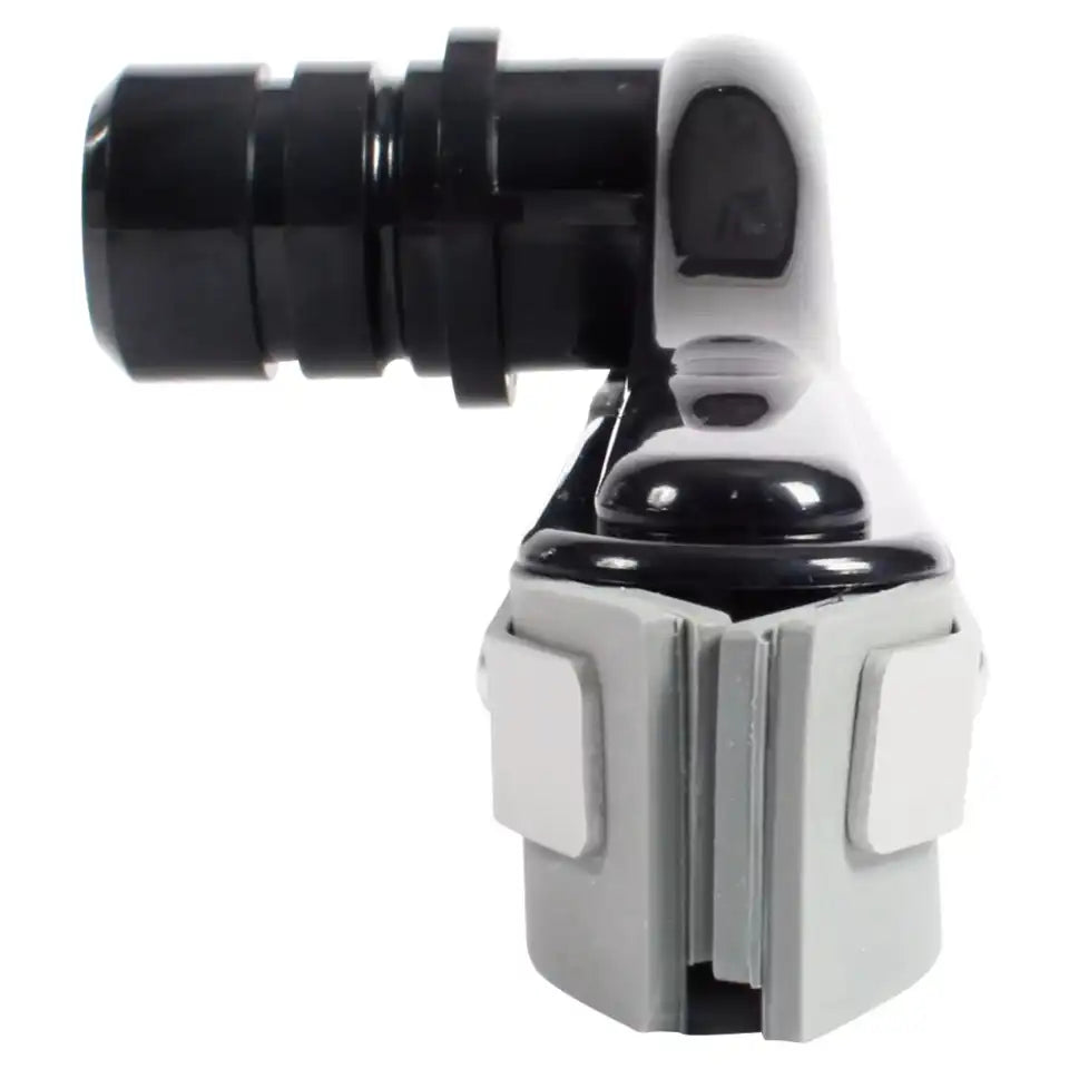 Close-up of CenTec 14" squeegee tool swivel neck showing wand connection and double-blade edge for water recovery.
