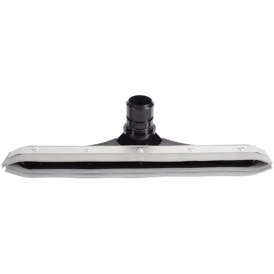 Close-up view of CenTec 14" commercial squeegee tool showing dual natural rubber blades and nozzle inlet.