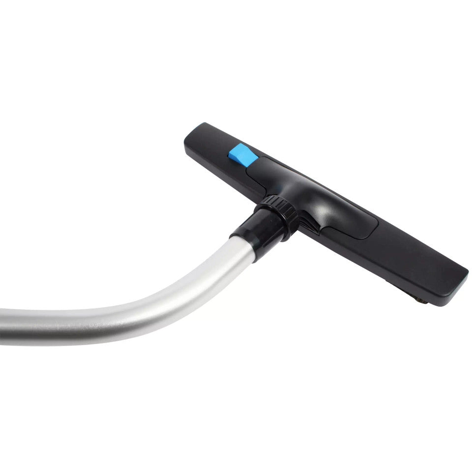 Top-down view of CenTec 18" brush mounted to wand showing alignment and airflow channel
