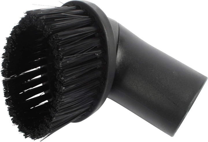 Dusting tool attached to wand for angled cleaning on textured surfaces
