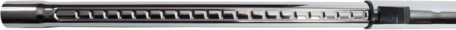 Close-up of telescopic wand showing ratchet mechanism and ergonomic grip

