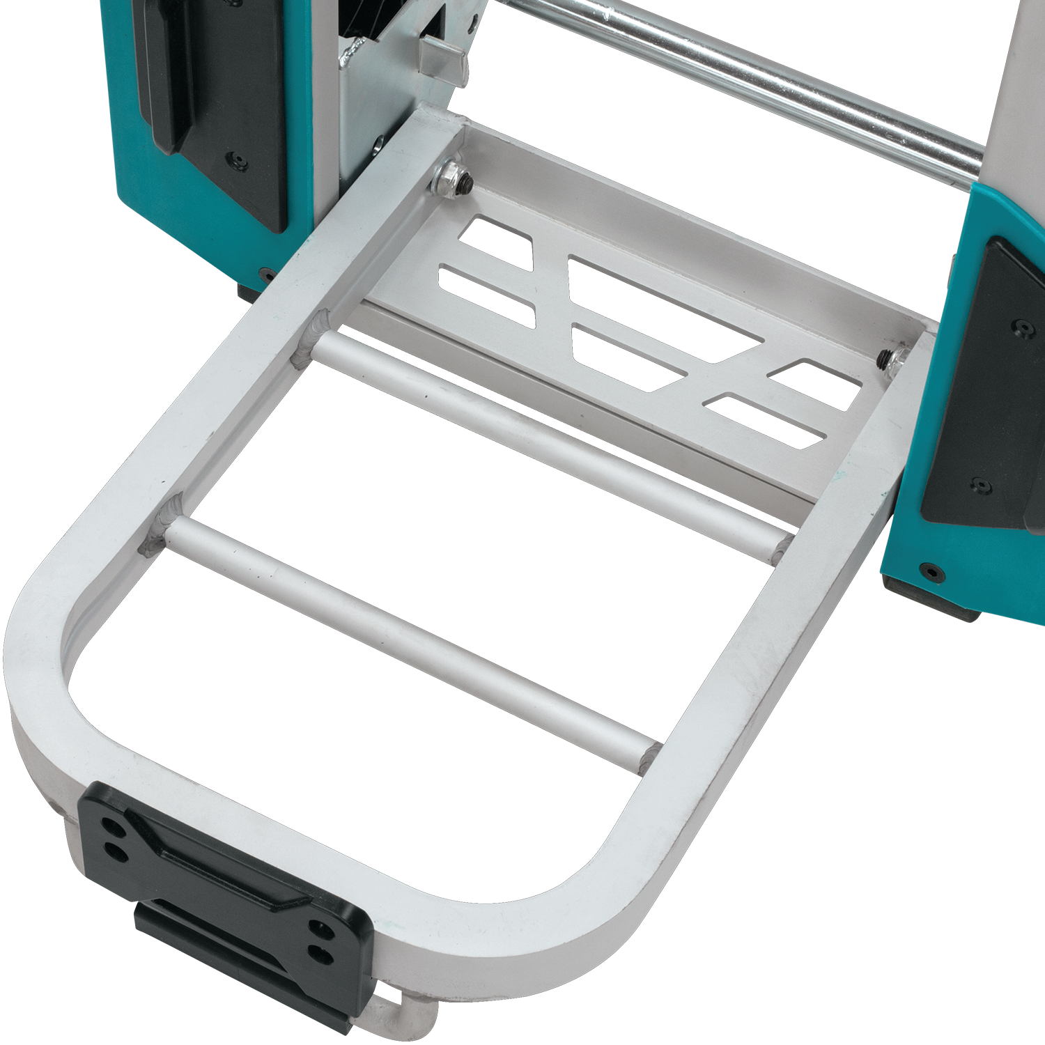 close up of makita maktrak on warehouse shelf
