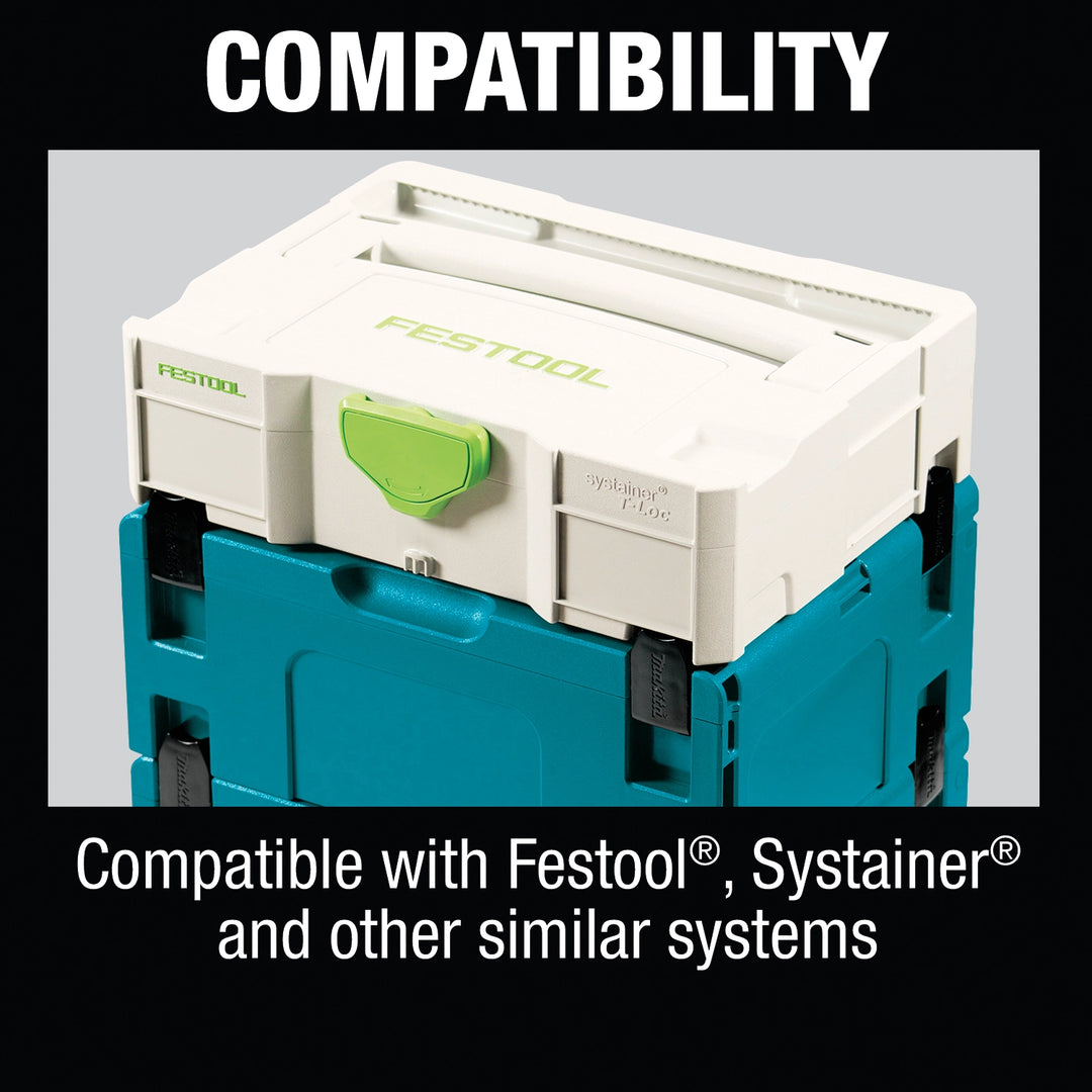 compatibility of makita interlocking case with other stacking systems
