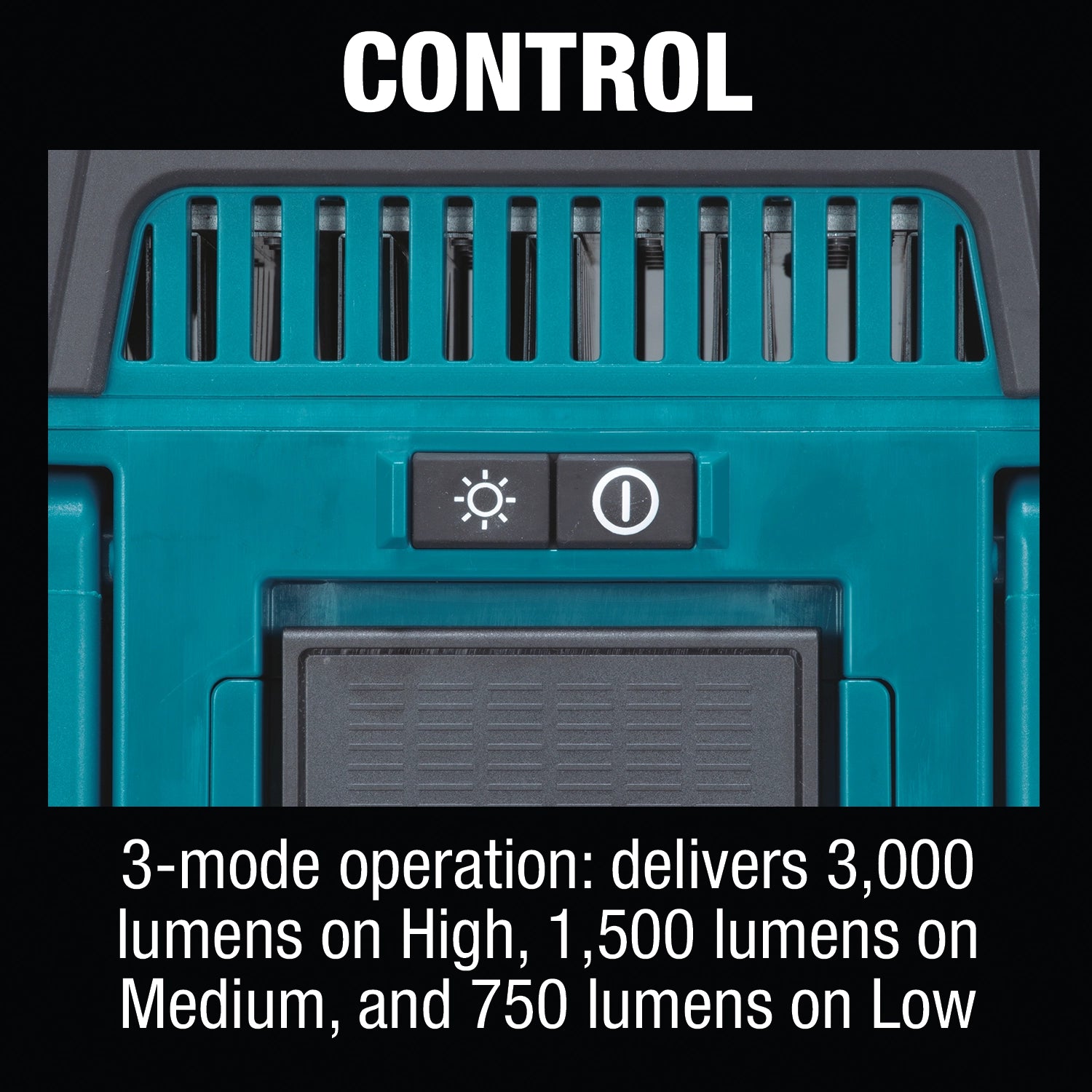 user adjusting makita dml811 led work light for precise light control
