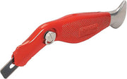 Front view of Cut & Jam carpet knife showing full profile and handle design
