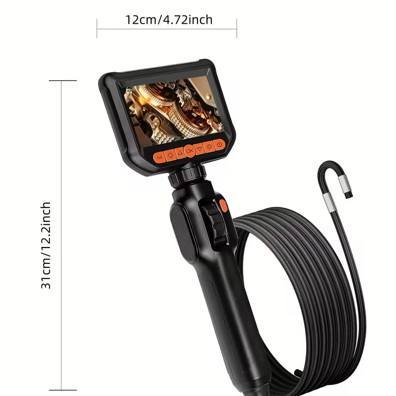 Articulating Industrial Borescope - 360° Camera - Waterproof - 2000 mAh Battery