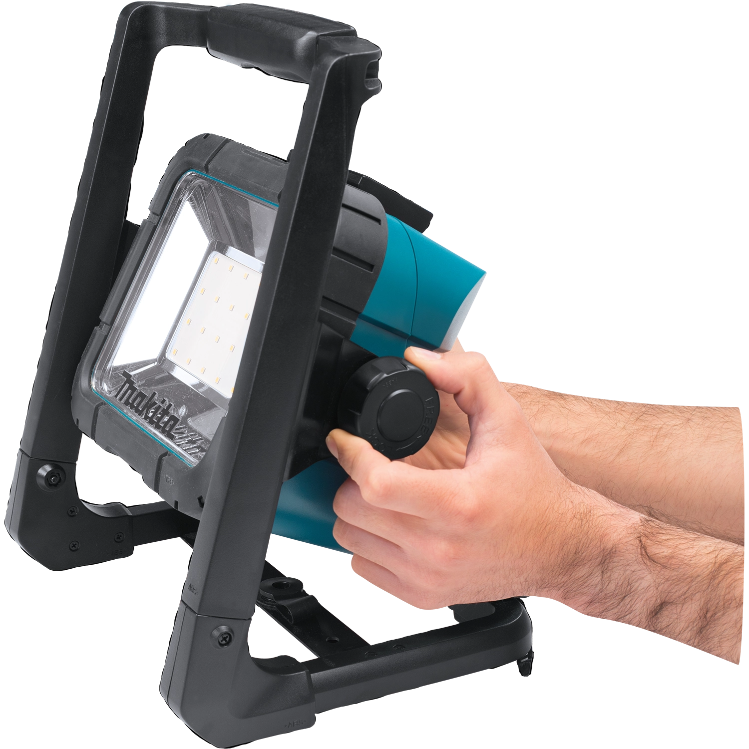 brightness control dial on makita 18v lxt led work light for adjustable lighting
