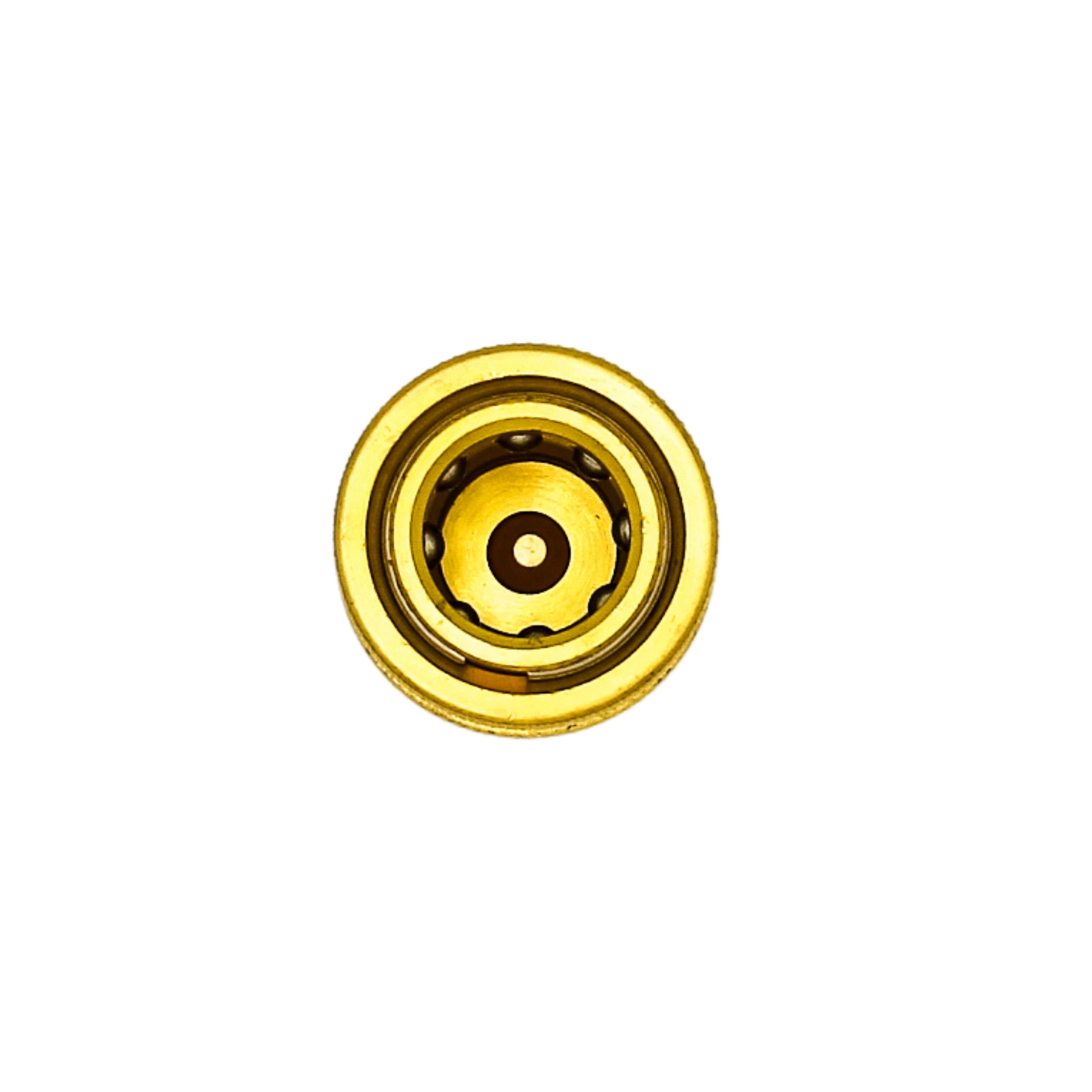 Bottom view of DQ2001 quick connect highlighting base and seal structure
