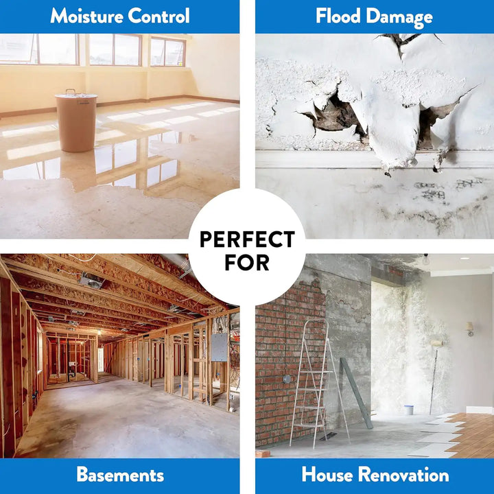 Dri-Eaz LGR 7000 XLi Dehumidifier ideal for moisture control, flood damage, basements, and house renovation projects

