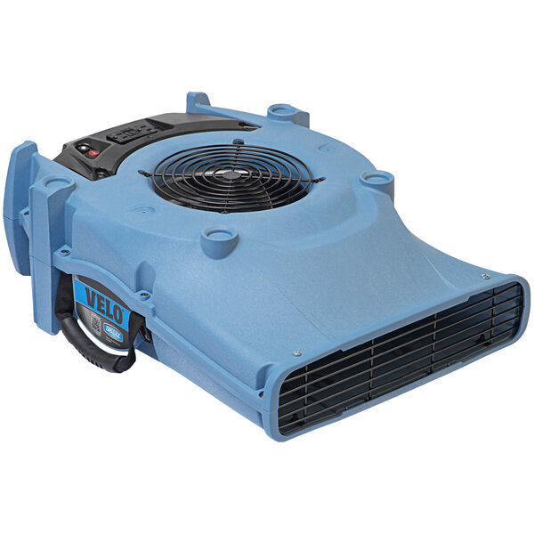 Dri-Eaz Velo Pro air mover showing compact design and speed dial
