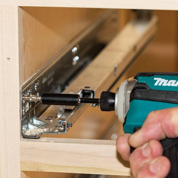 makita impact phillips bit drilling into metal bracket on jobsite
