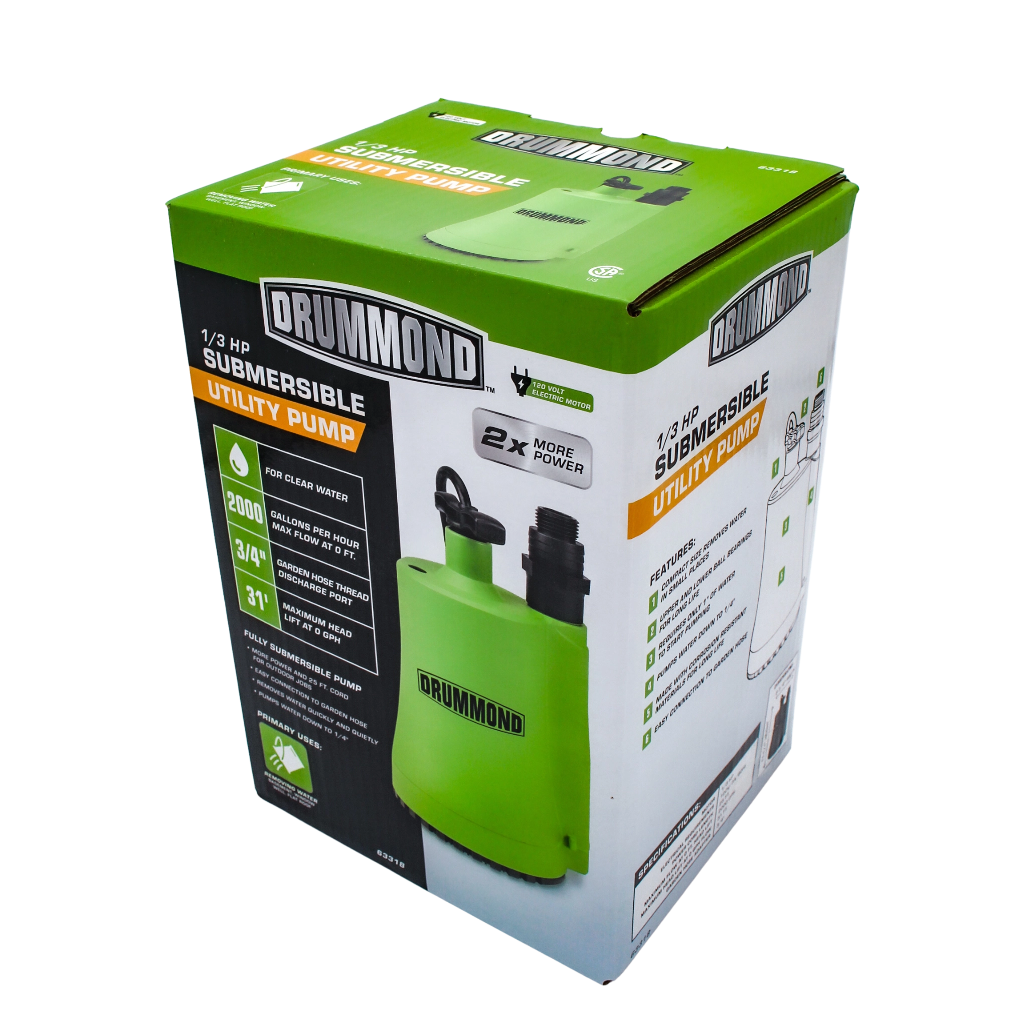 right angle view of box showing product illustration and specs

