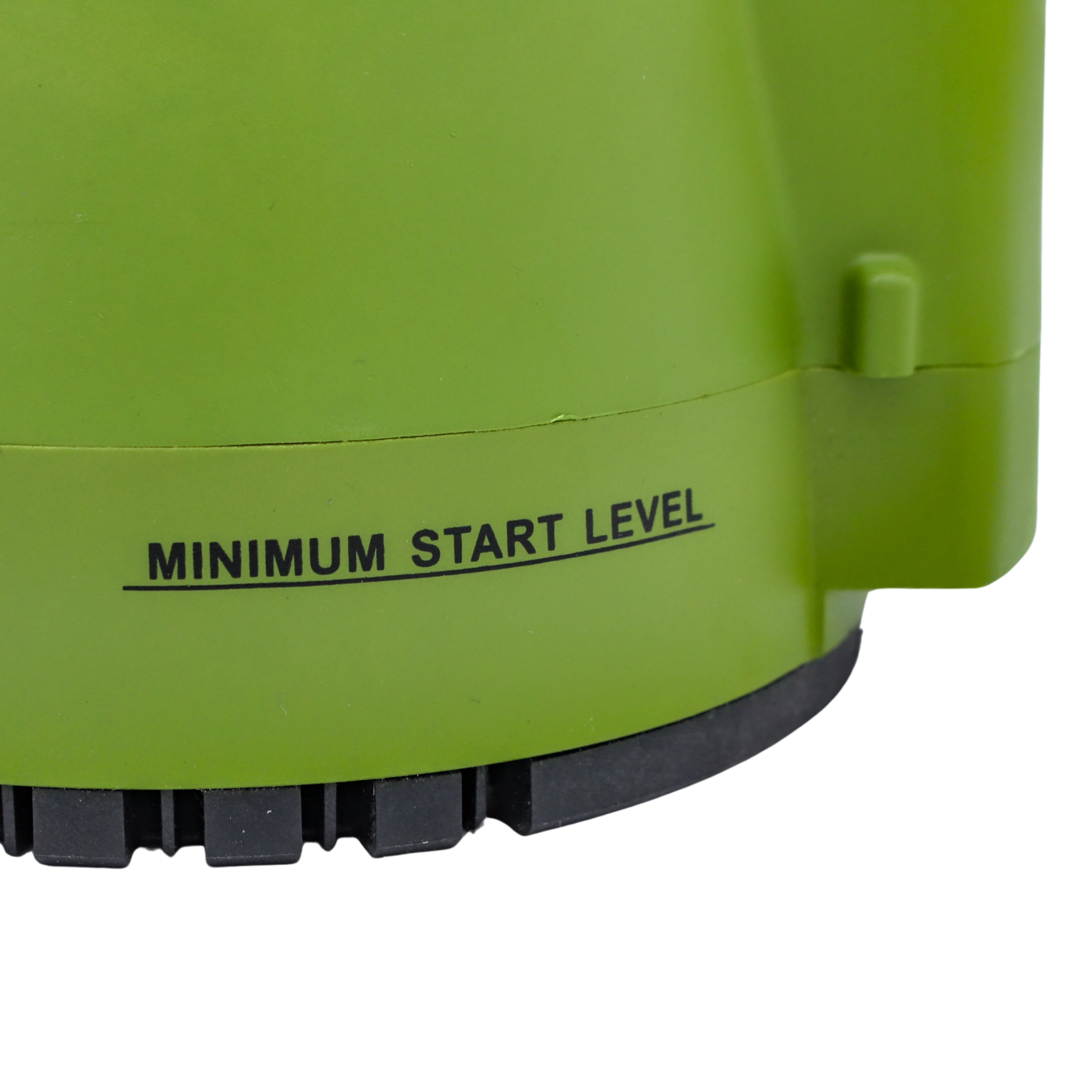 level view of base showing pump stance and intake area
