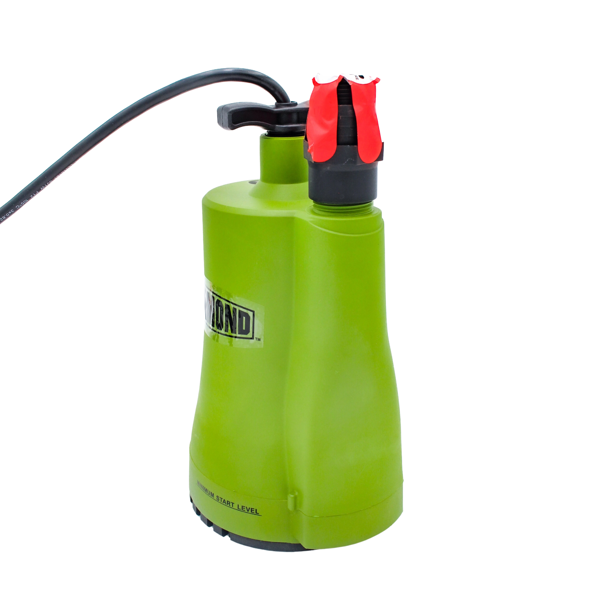 right front angle of utility pump highlighting outlet threads and structure
