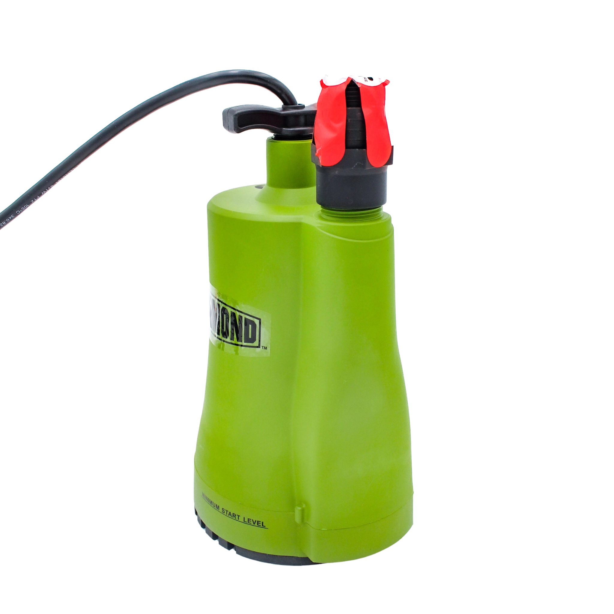 right front angle of utility pump highlighting outlet threads and structure
