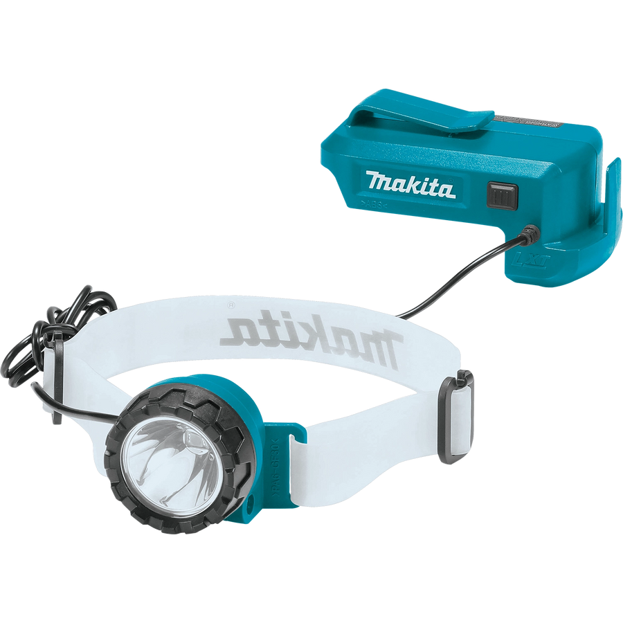 key features of makita 18v lxt led headlamp including adjustable beam and hands-free lighting
