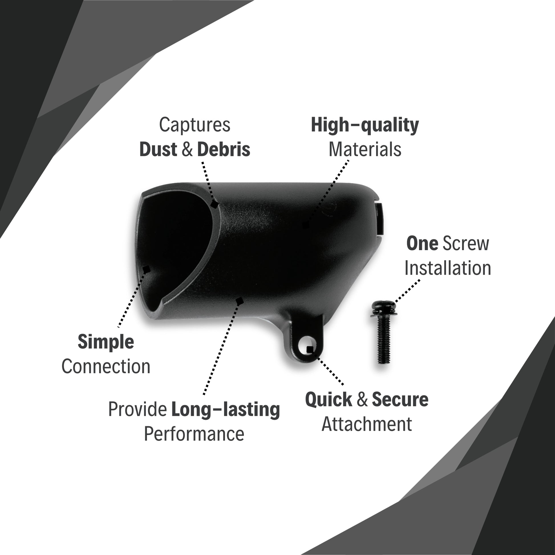 features of makita circular saw dust attachment including vacuum port and secure fit design
