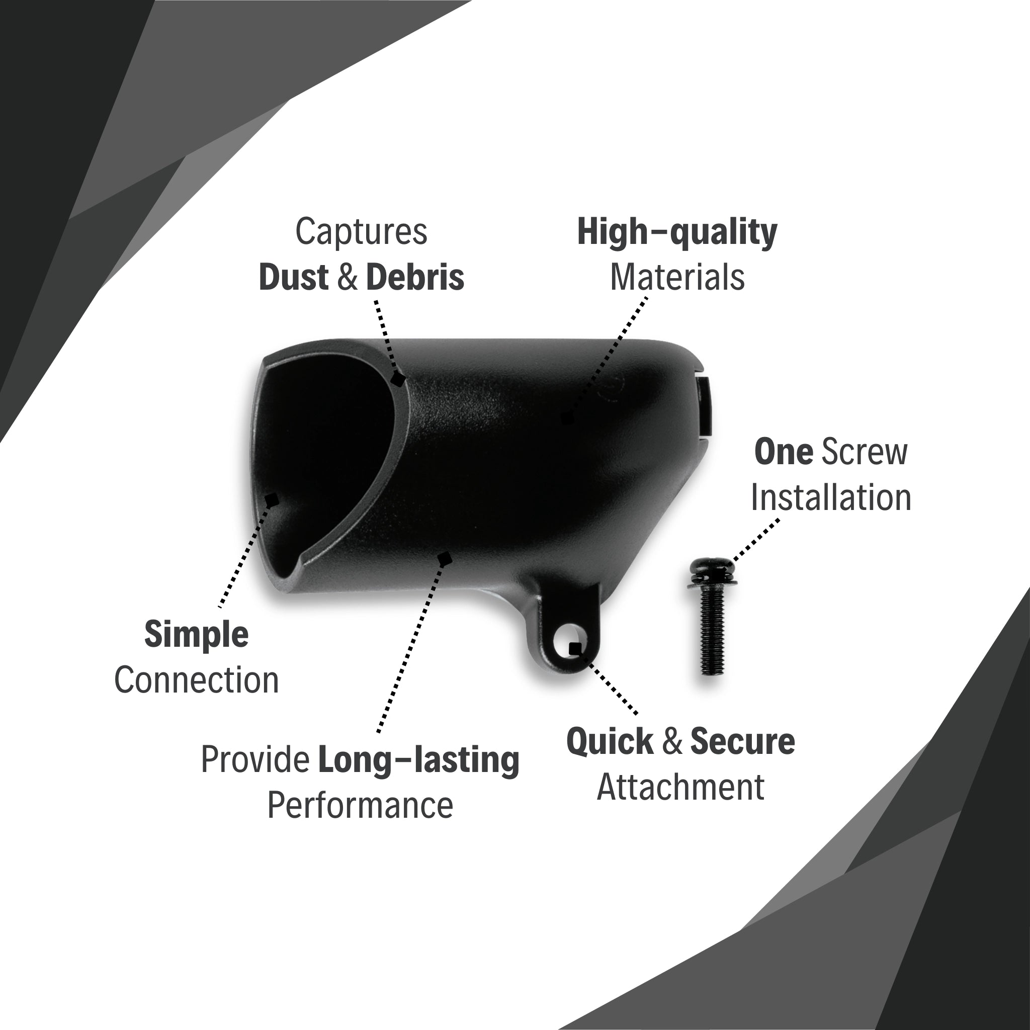 features of makita circular saw dust attachment including vacuum port and secure fit design
