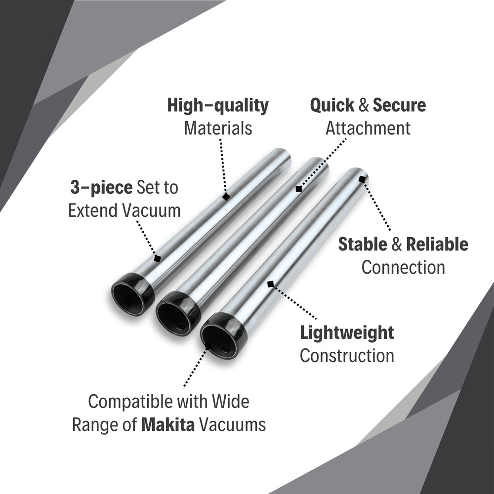 features of makita sp6000 guide rail connector including threaded ends and durable steel
