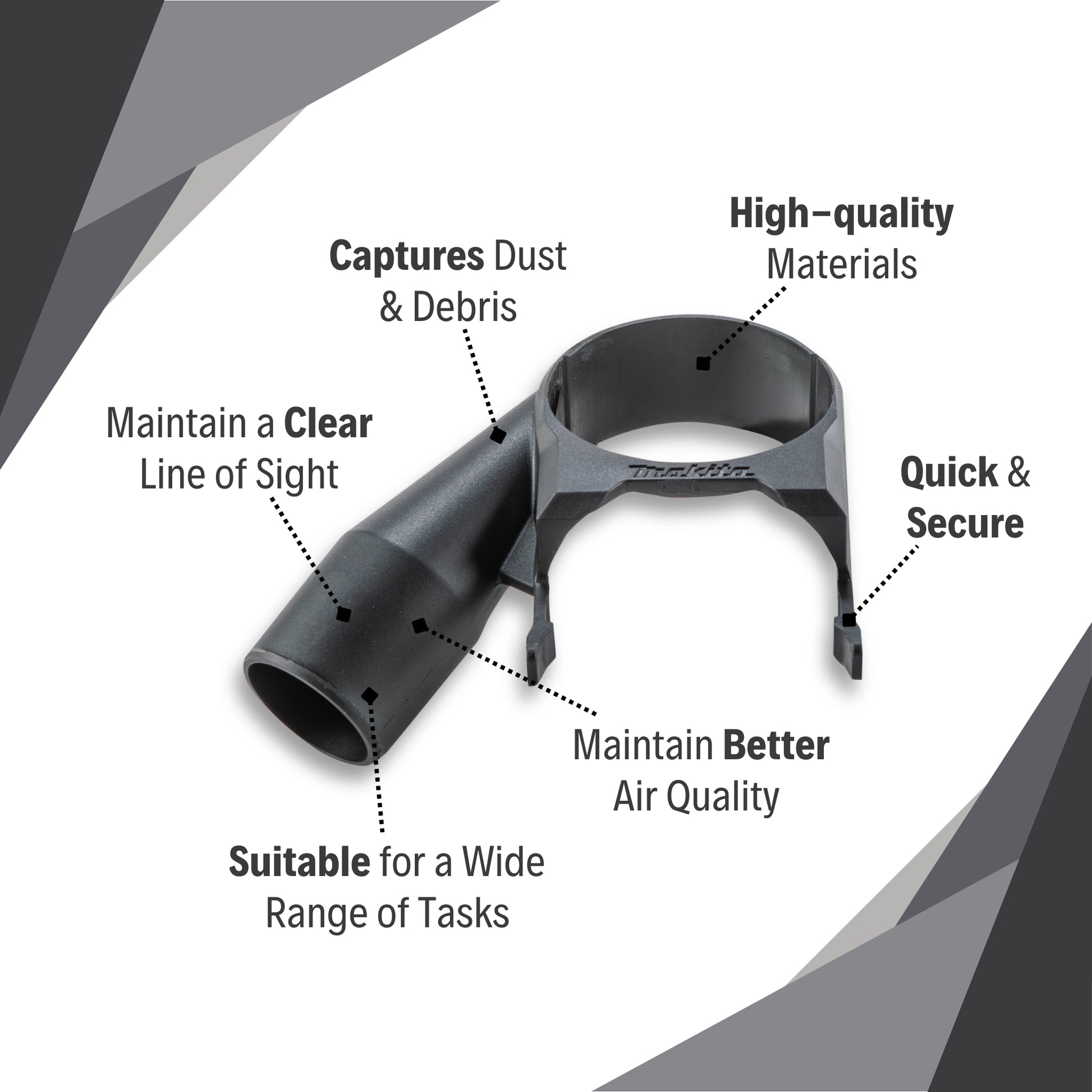 features of makita xmt04 dust attachment for oscillating multi-tools
