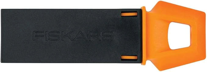 Fiskars utility knife shown in closed position with CarbonMax blade inside
